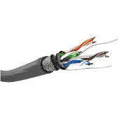 Goobay CAT 5e Netzwerkkabel, SF/UTP, Grau, CCA Kupfergemisch für SOHO Anwendungen, AWG 24/1 (solid), PVC