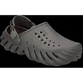 Crocs Echo Herren Schuhe im Holzschuh-Stil, gefertigt aus robustem Kunststoff, in Grau