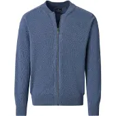 Casamoda Strickjacke "Strickjacke" mit Reißverschluss und Blouson-Kragen