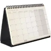 Sigel Tischkalender Conceptum 2026 C2681, A5 Querformat, 144 Seiten, 1 Jahr, auf 2 Seiten unten Monat/oben Notizseite, PEFC-Papier/Kunststoff, schwarz