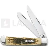 Case Knives Case Trapper Amber Jigged Bone, 00163, 6254 CV-Stahl, Taschenmesser