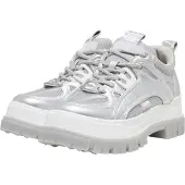 Buffalo Damen Klassische Halbschuhe Aspha HYB 1622642 Silberfarben