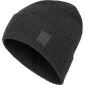 BOSS Beanie "Akaio R Hat" Ton in Ton Logo-Badge, unisex