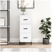 vidaXL Sideboard Weiß 34,5x34x90 cm Holzwerkstoff