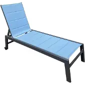 Happy Garden Sonnenliege BARBADOS aus blaugrauem Textilene - Aluminium anthrazit