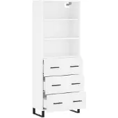 vidaXL Highboard Weiß 69,5x34x180 cm Holzwerkstoff