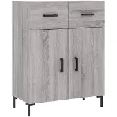 vidaXL Highboard Grau Sonoma 69,5x34x180 cm Holzwerkstoff