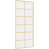 vidaXL Schiebetür Golden 90x205 cm ESG-Klarglas und Aluminium