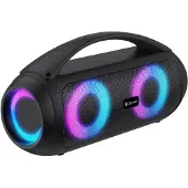 Denver BTG-618, 40 W, 20 W, Verkabelt & Kabellos, USB Typ-A, USB Typ-C, Tragbarer Stereo-Lautsprecher, Schwarz