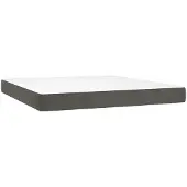 vidaXL Taschenfederkernmatratze Mittel Dunkelgrau 152x203x20 cm Samt