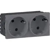 Hager Schutzkontakt-Steckdose Aluminium GS2032LAN 1 St.