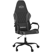 vidaXL Gaming-Stuhl Schwarz und Grau Kunstleder