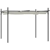 vidaXL Pergola mit Schiebedach Creme 295x292x230 cm