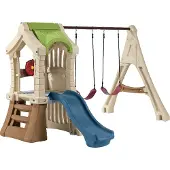 Step2 Play up Gym Set Spielturm mit Rutsche und Schaukel | XXL Kunststoff Spielplatz / Spielgerät für Kinder