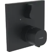 Hansa HANSALIVING Wannen- und Brausearmatur, Fertigmontageset, Thermostat, Unterputz, 8114956233, Farbe: Mattschwarz
