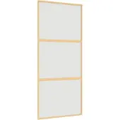 vidaXL Schiebetür Golden 90x205 cm Matt ESG-Glas und Aluminium
