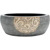 vidaXL Aufsatzwaschbecken Schwarz und Braun Rund Ø41x14 cm Keramik