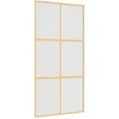 vidaXL Schiebetür Golden 102,5x205 cm Matt ESG-Glas und Aluminium