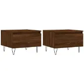 vidaXL Couchtische 2 Stk. Braun Eichen-Optik 50x46x35 cm Holzwerkstoff