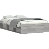 vidaXL Bettgestell Grau Sonoma 120x200 cm