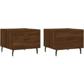 vidaXL Couchtische 2 Stk. Braun Eichen-Optik 50x50x40 cm Holzwerkstoff
