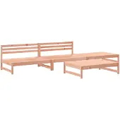 vidaXL 4-tlg. Garten-Lounge-Set Massivholz Douglasie