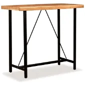 vidaXL Bartisch Massivholz Akazie 120x60x107 cm