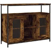 vidaXL Sideboard Räuchereiche 100x35x80 cm Holzwerkstoff