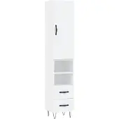 vidaXL Highboard Weiß 34,5x34x180 cm Holzwerkstoff