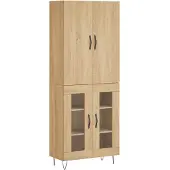 vidaXL Highboard Sonoma-Eiche 69,5x34x180 cm Holzwerkstoff