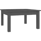 vidaXL Couchtisch Grau 55x55x30 cm Massivholz Kiefer