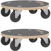 vidaXL Transportroller 2 Stk. Rund Ø38x11,5 cm 250 kg