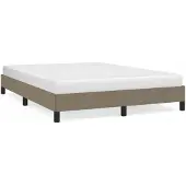 vidaXL Bettgestell ohne Matratze Taupe 140x190 cm Stoff
