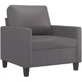 vidaXL Sessel Grau 60 cm Kunstleder