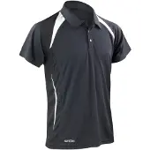 Result SPIRO S177M | Herren Team Spirit Polo / Atmungsaktiv - Farbe: Black/White - Größe: XXL