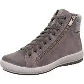 Legero Schnürboots "TANARO 5.0", Damen, Gr. 36, wärmend, grau, Textil, Veloursleder, Schuhe Schnürboots, High Top-Sneaker mit zusätzlichem Reißverschluss