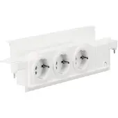 Hager Schuko-Steckdose Volta VZ00HW 3fach drehbar f.HWV