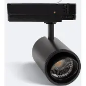 LEDKIA 3-Phasenstromschiene LED-Strahler 40W Fasano Cilindro Bisel Dimmbar Schwarz 3200K Warmweiß