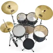 Tama Imperialstar 22 Drum Kit mit Meinl Becken geschwärzt schwarz