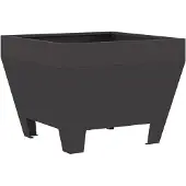 vidaXL Feuerschale Schwarz 50 x 50 x 38 cm Wetterfeststahl