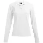 Promodoro Heavy Langarm-Poloshirt Damen, Weiß, XL