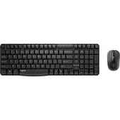 Rapoo X1800S, Volle Größe (100%), Kabellos, RF Wireless, QWERTZ, Schwarz, Maus enthalten