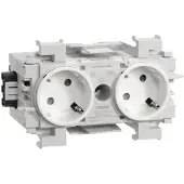 Hager GS20119016 Steckdose 2-fach 45 Frontras