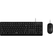 Rapoo NX1500, Kabelgebunden, USB, Scherenschalter, QWERTZ, Schwarz, Maus enthalten