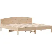 vidaXL Massivholzbett ohne Matratze 180x200 Kiefernholz