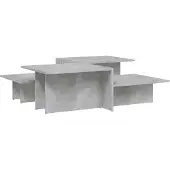 vidaXL Couchtische 2 Stk. Betongrau Holzwerkstoff