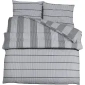 vidaXL Bettwäsche-Set Grau 155x220 cm Baumwolle