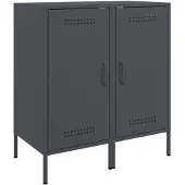 vidaXL Sideboards 2 Stk. Anthrazit 36x39x79 cm Stahl