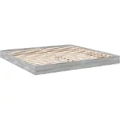vidaXL Bettgestell ohne Matratze Grau Sonoma 180x200 cm Holzwerkstoff
