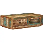 vidaXL Couchtisch 89x55x29 cm Altholz Massiv